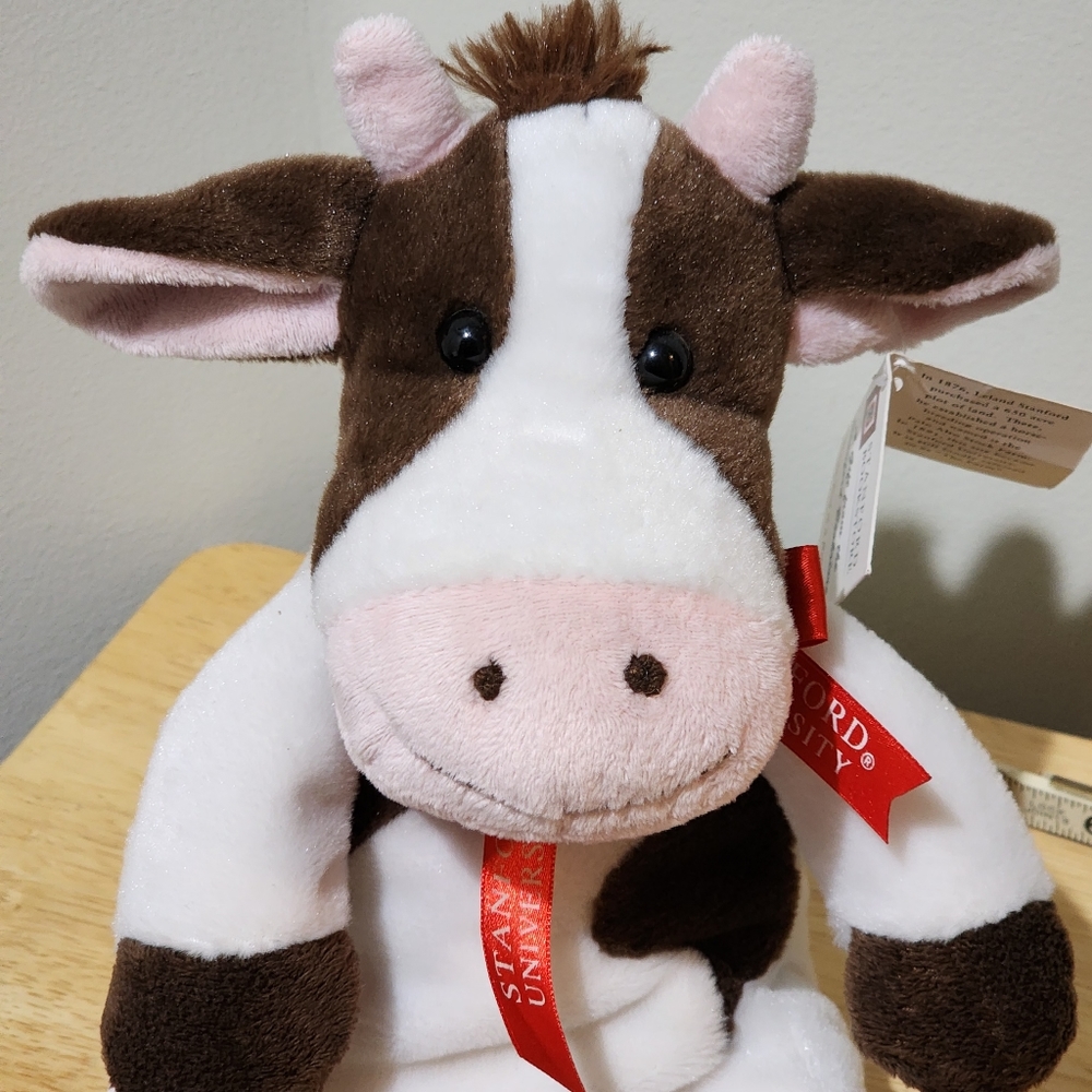 10" tall Cow Plush from Stanford University's Farm and book store